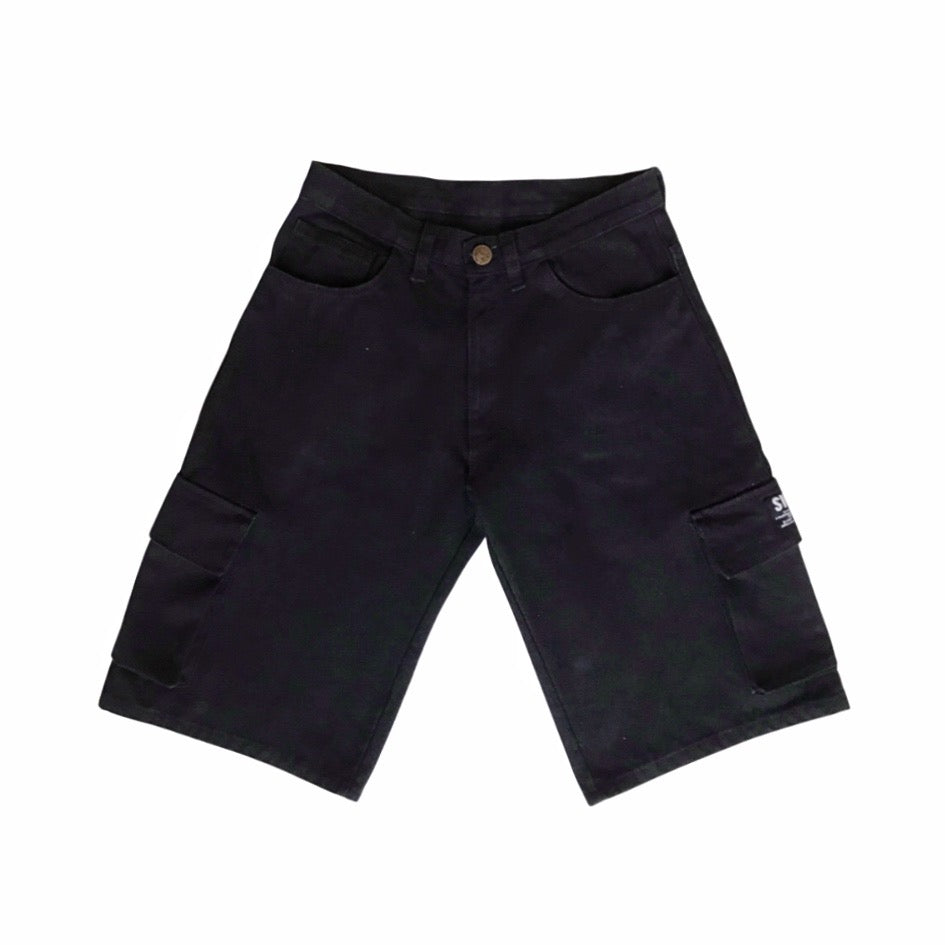 Bermuda Cargo Shorts- BLACK