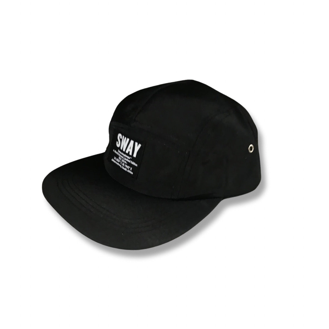 Black 5-Panel Sway Cap