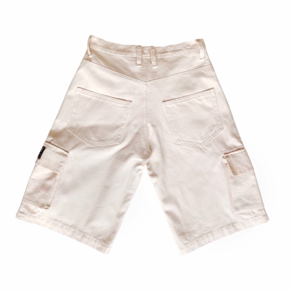 Bermuda Cargo Shorts- CREAM